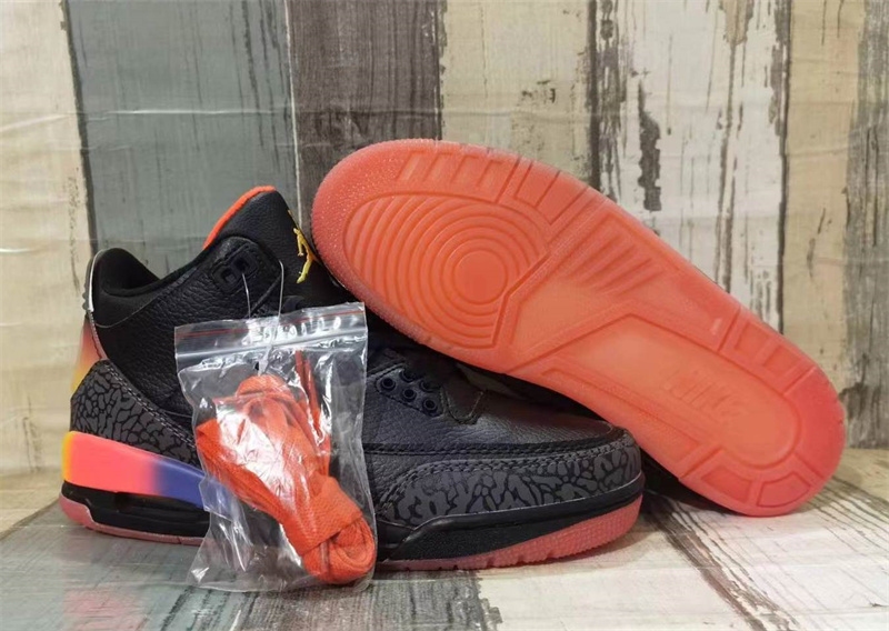 Men's Running weapon Air Jordan 3 Black/Orange Shoes 0117 Men's Running weapon Air Jordan 3 Black/Orange Shoes 0117